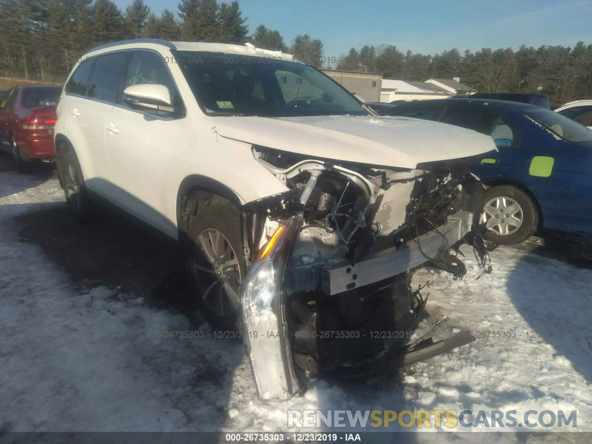 1 fotografías del automóvil dañado 5TDJZRFHXKS595600 TOYOTA HIGHLANDER 2019