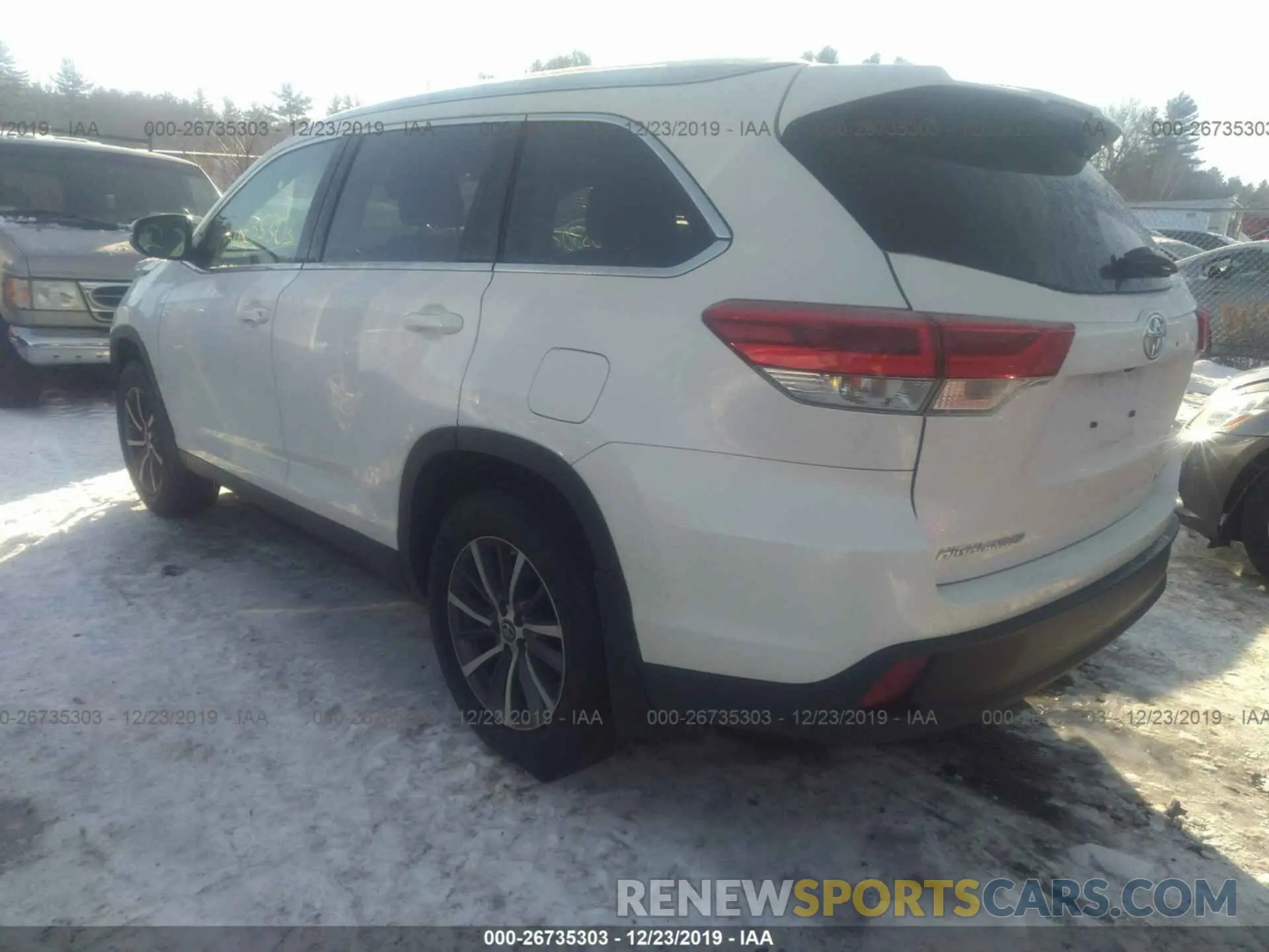 3 fotografías del automóvil dañado 5TDJZRFHXKS595600 TOYOTA HIGHLANDER 2019
