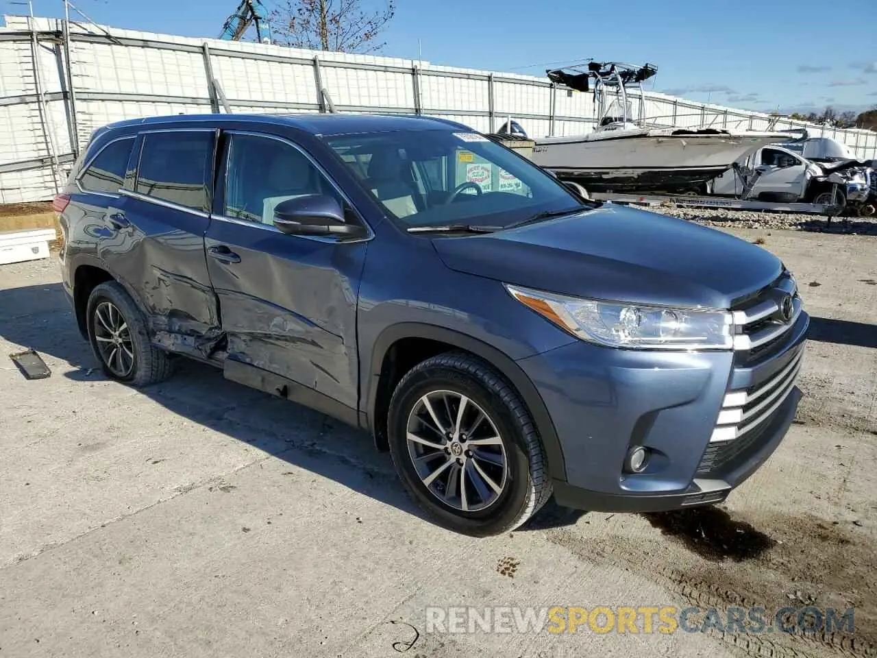 4 fotografías del automóvil dañado 5TDJZRFHXKS744149 TOYOTA HIGHLANDER 2019