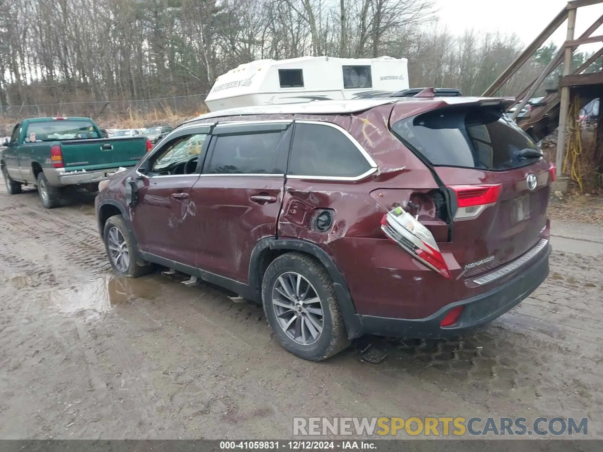 3 fotografías del automóvil dañado 5TDJZRFHXKS934114 TOYOTA HIGHLANDER 2019