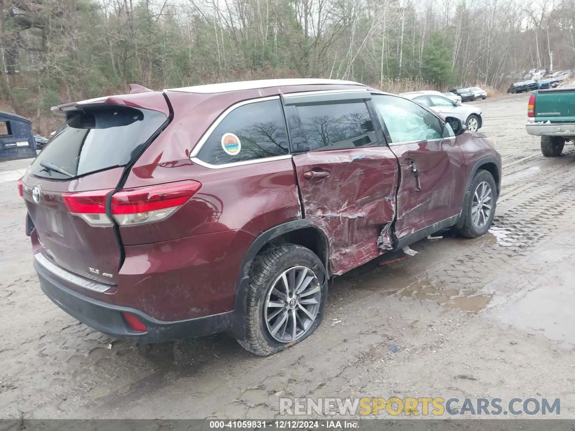 4 fotografías del automóvil dañado 5TDJZRFHXKS934114 TOYOTA HIGHLANDER 2019