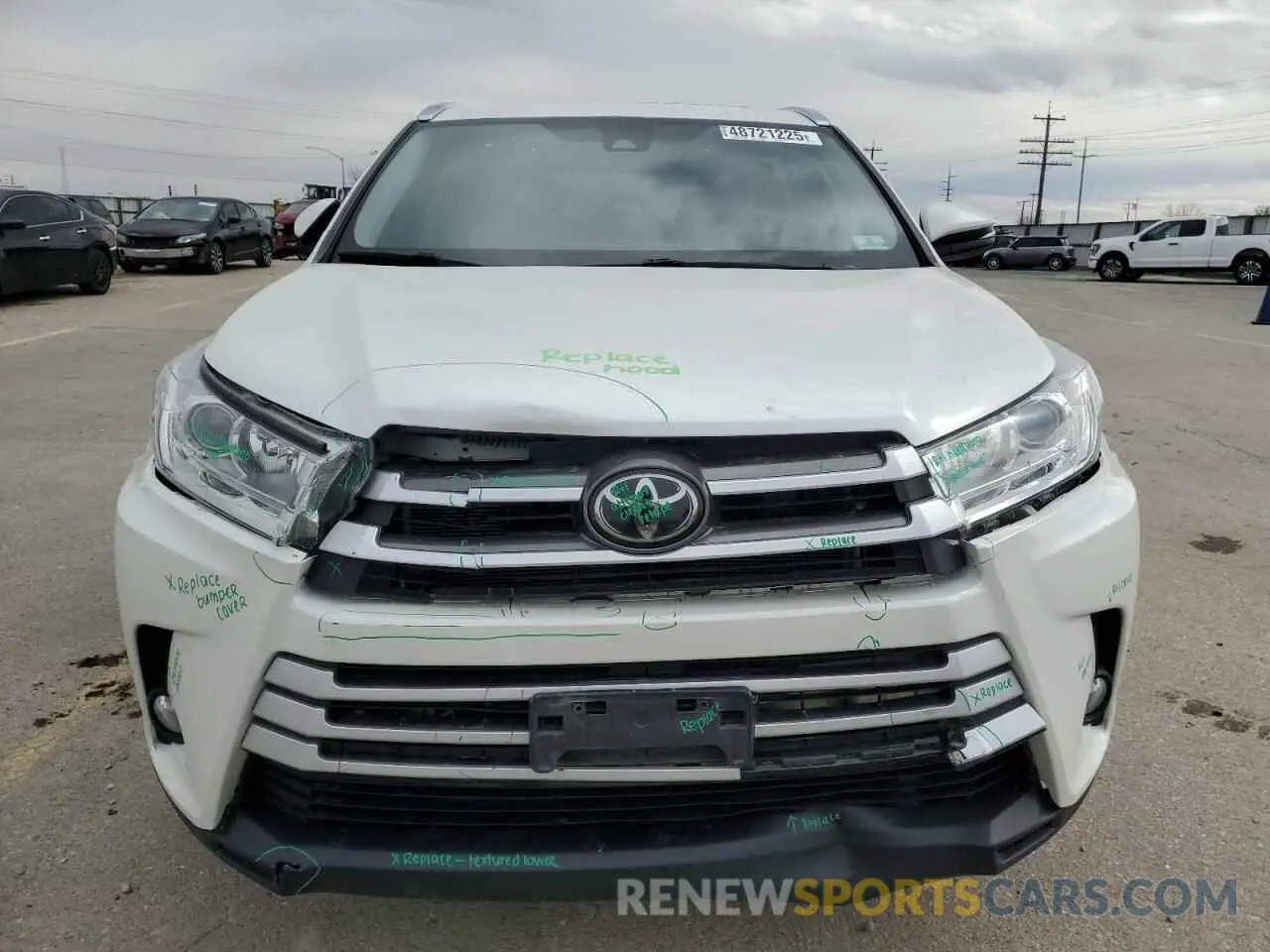5 fotografías del automóvil dañado 5TDKZRFH0KS329751 TOYOTA HIGHLANDER 2019
