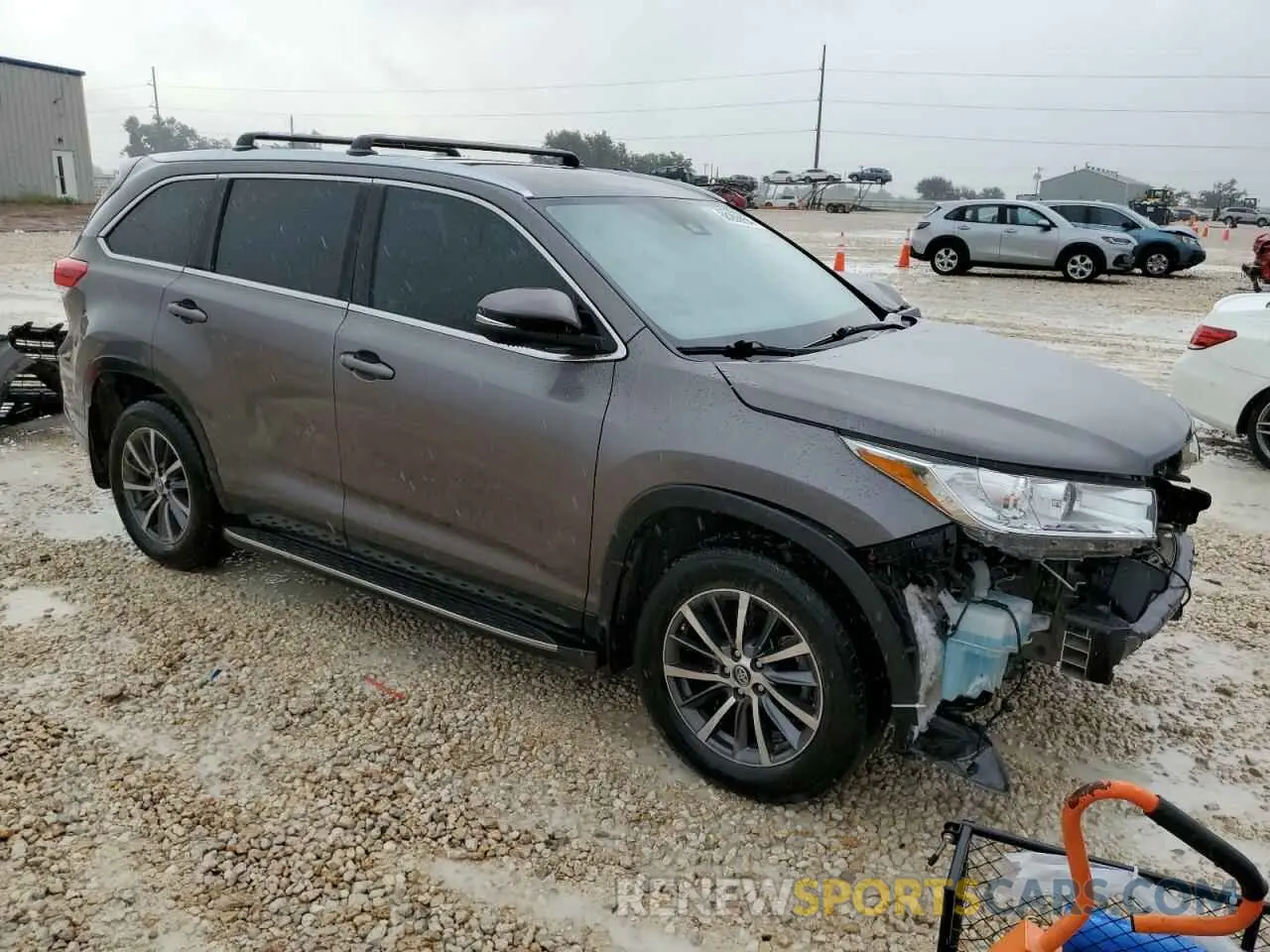 4 fotografías del automóvil dañado 5TDKZRFH1KS571688 TOYOTA HIGHLANDER 2019