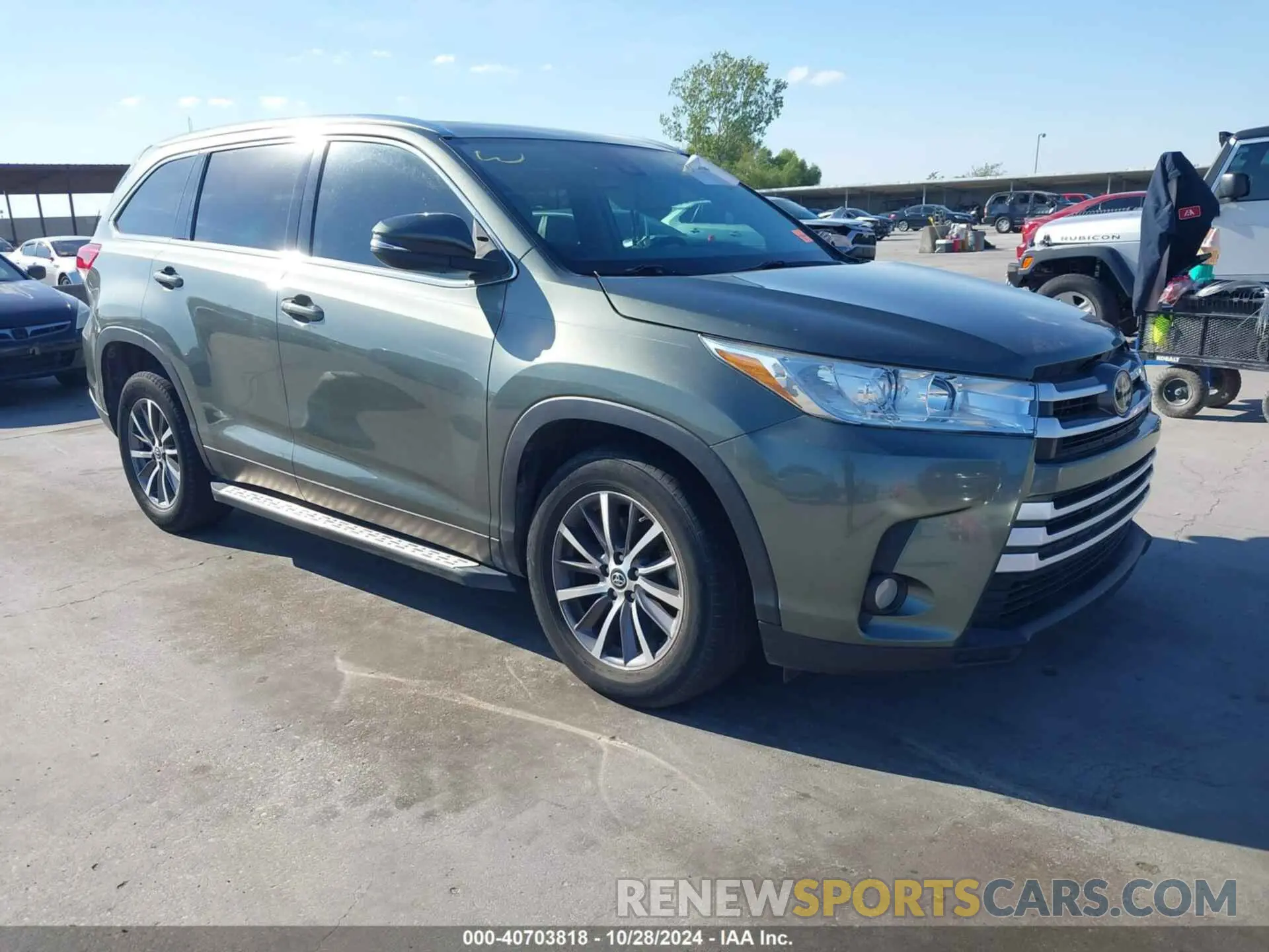 1 fotografías del automóvil dañado 5TDKZRFH2KS296011 TOYOTA HIGHLANDER 2019