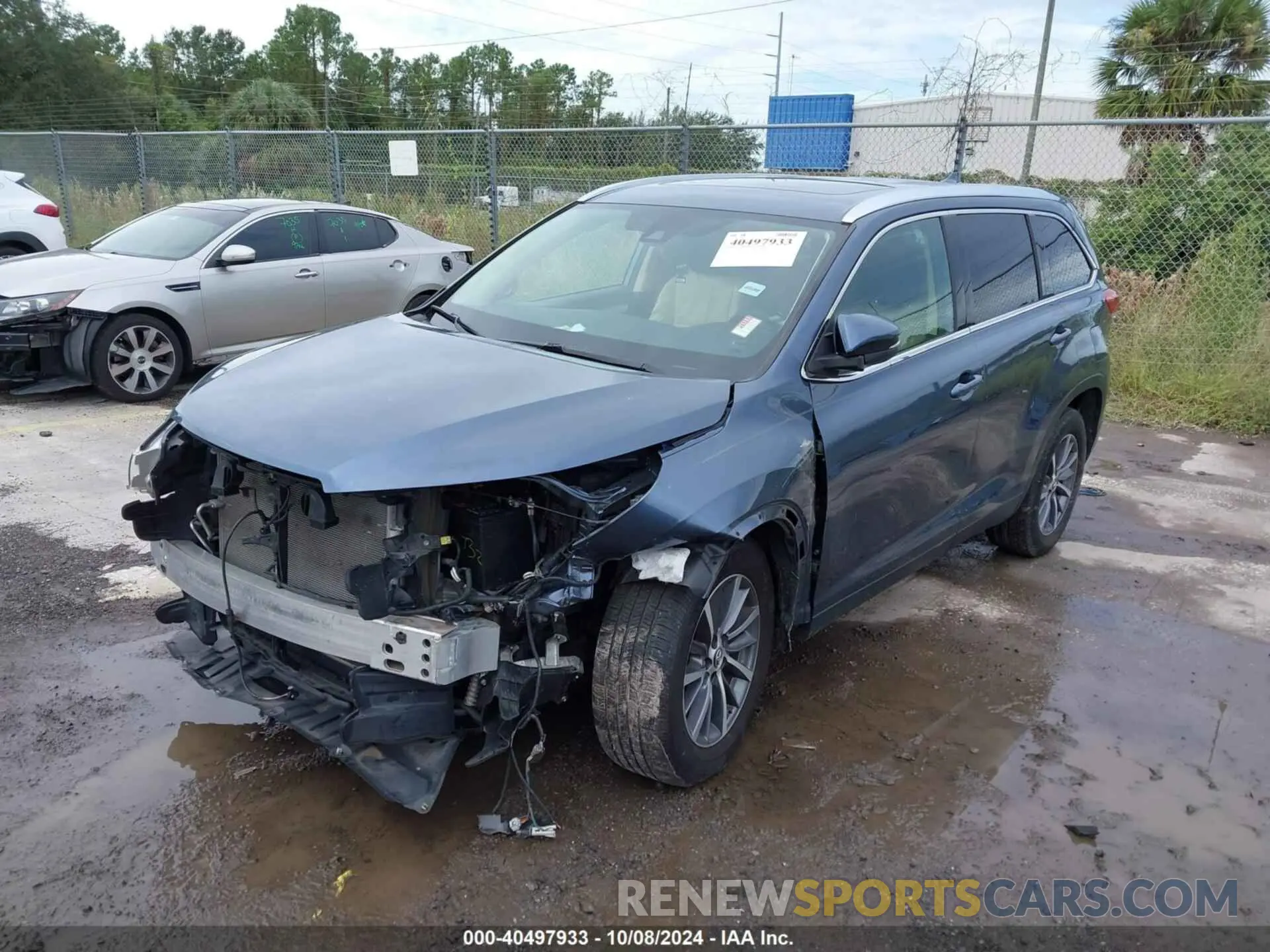 2 fotografías del automóvil dañado 5TDKZRFH2KS304821 TOYOTA HIGHLANDER 2019