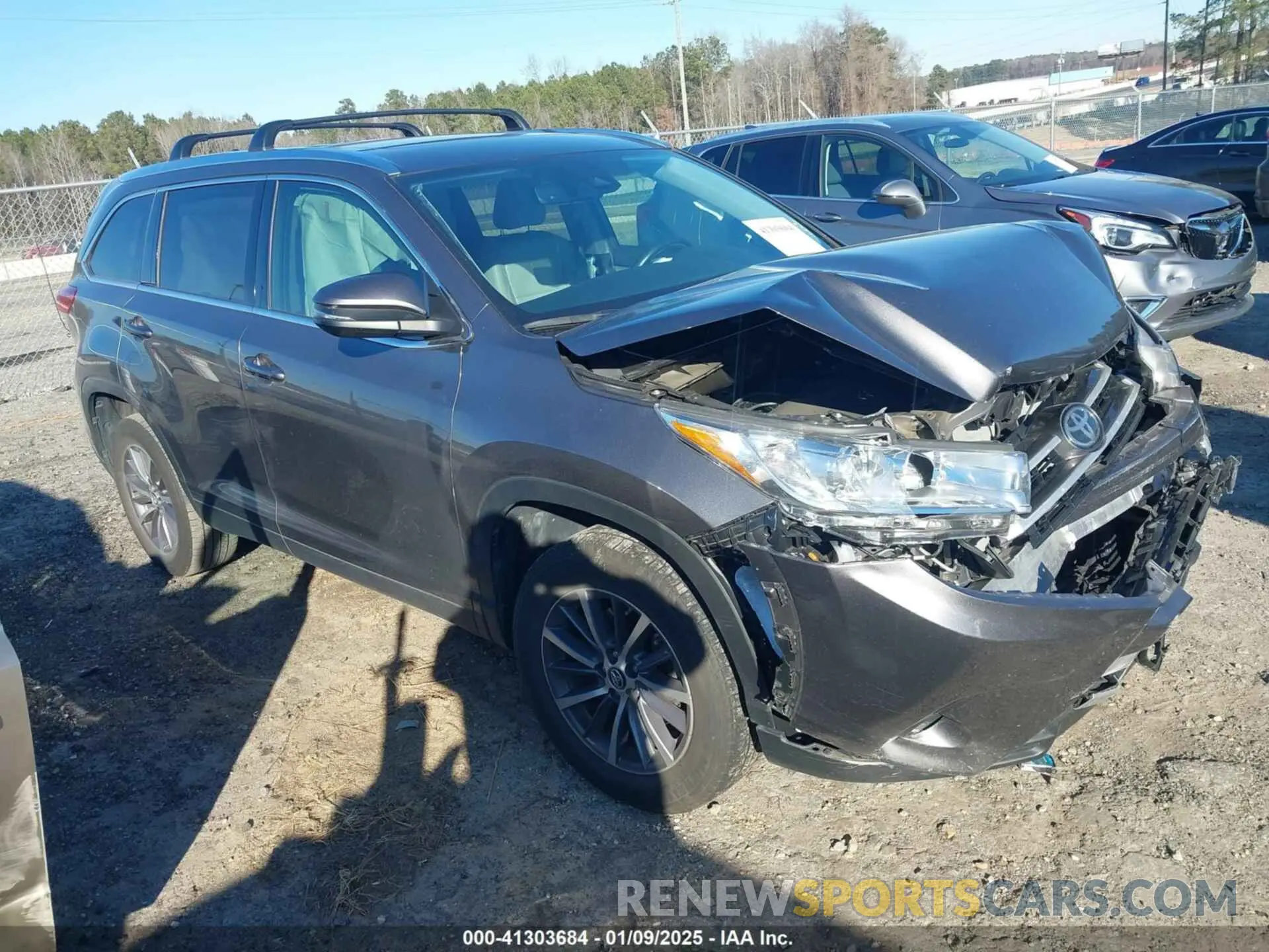 1 fotografías del automóvil dañado 5TDKZRFH2KS338158 TOYOTA HIGHLANDER 2019
