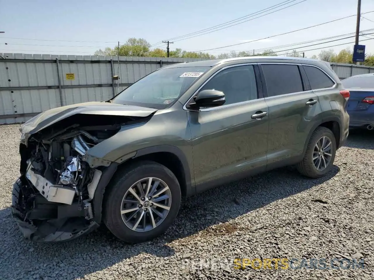1 fotografías del automóvil dañado 5TDKZRFH2KS349094 TOYOTA HIGHLANDER 2019