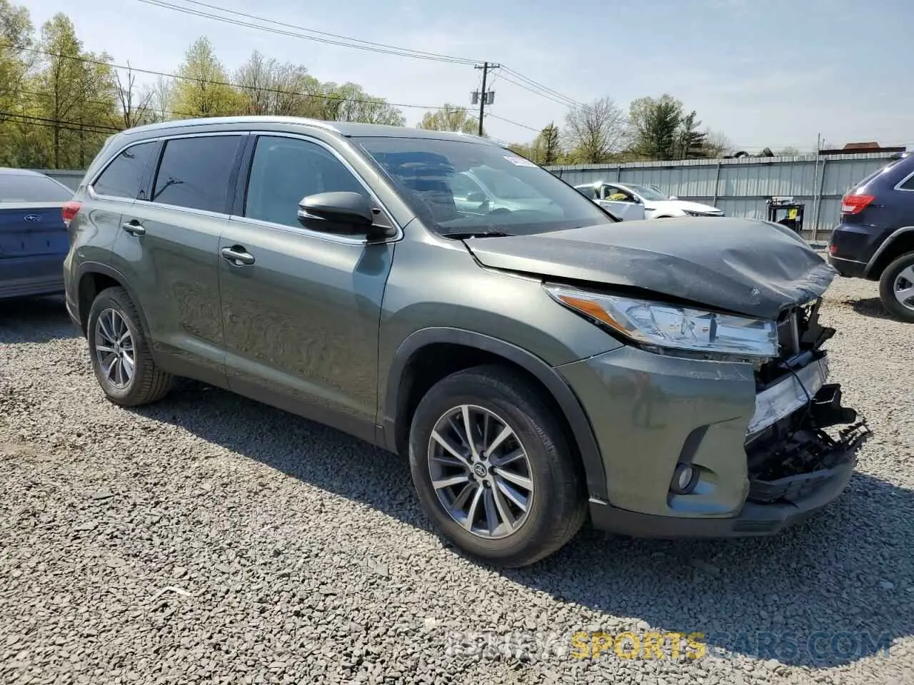 4 fotografías del automóvil dañado 5TDKZRFH2KS349094 TOYOTA HIGHLANDER 2019