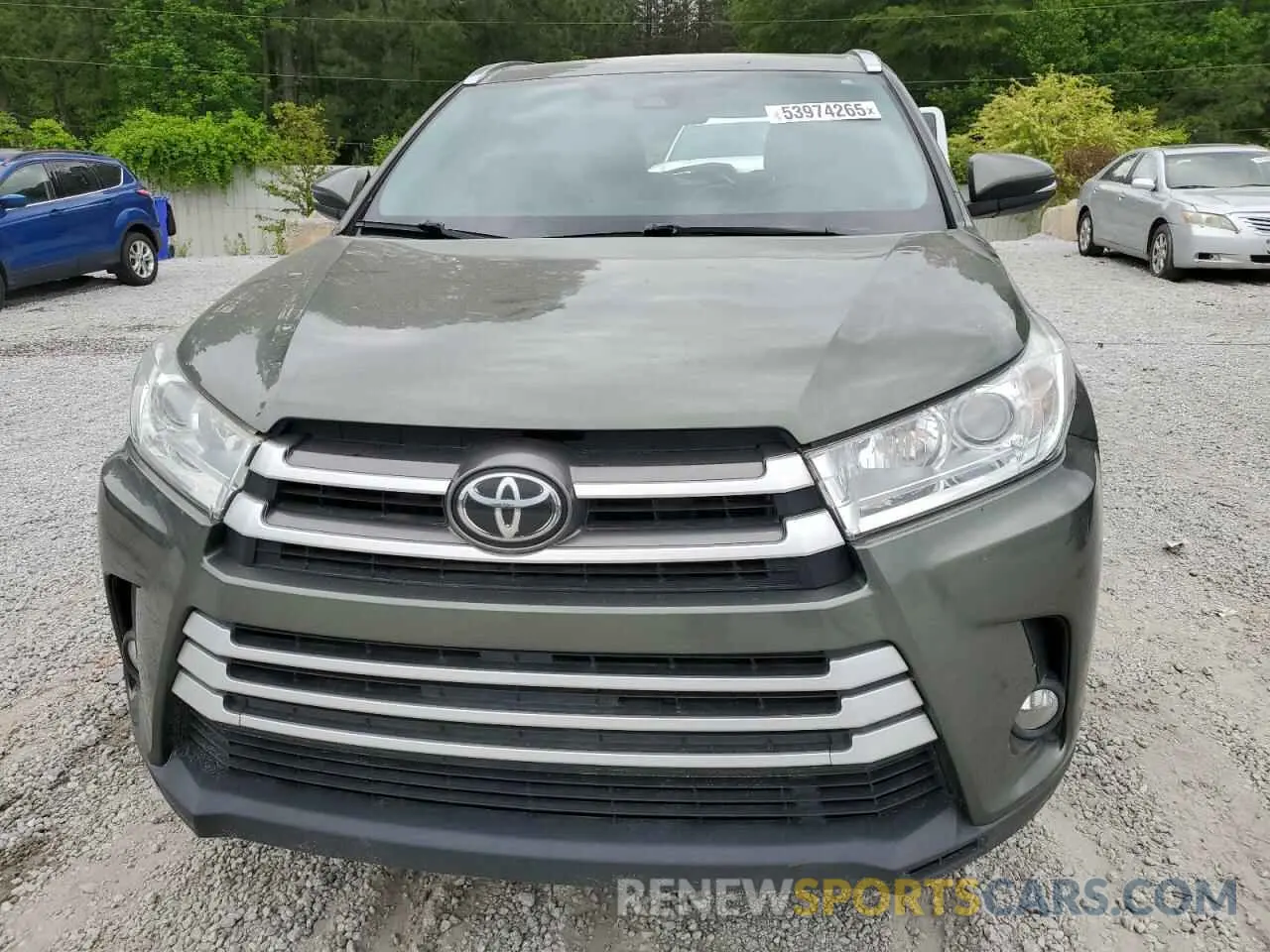 5 fotografías del automóvil dañado 5TDKZRFH2KS363173 TOYOTA HIGHLANDER 2019