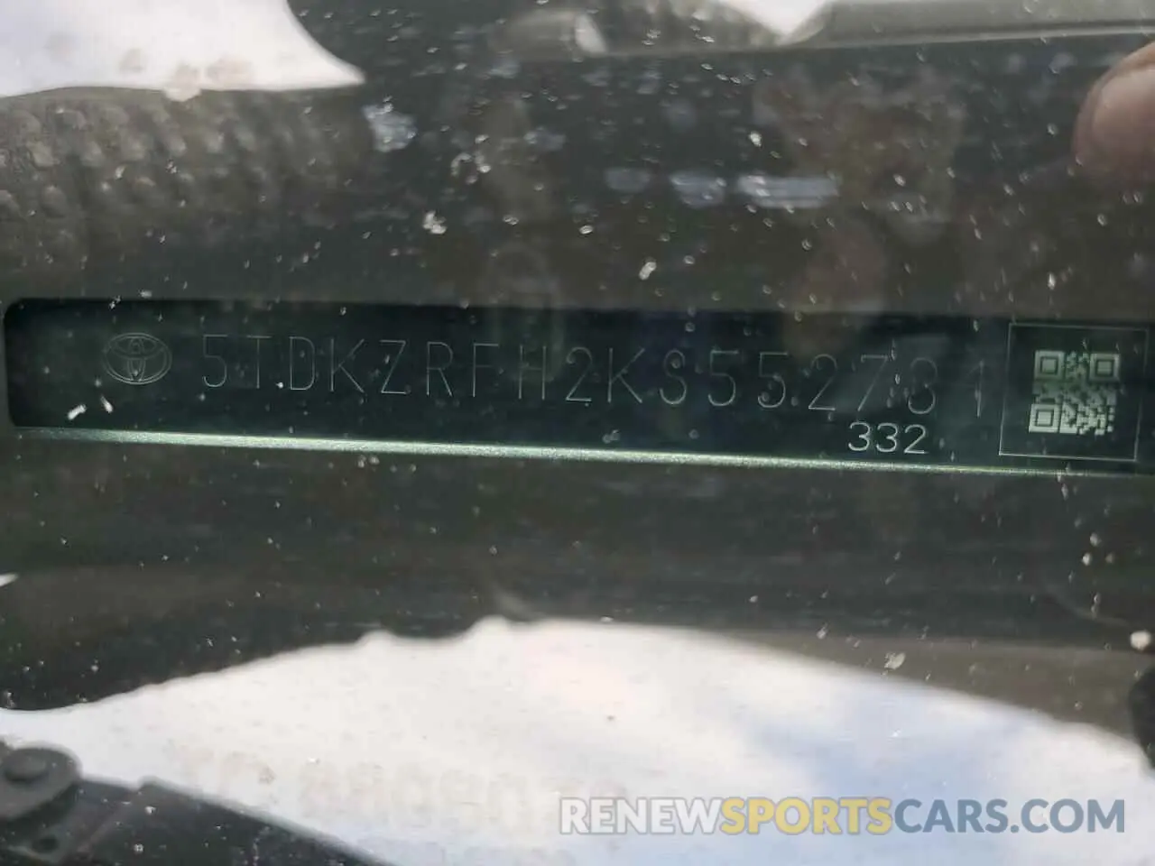 12 fotografías del automóvil dañado 5TDKZRFH2KS552731 TOYOTA HIGHLANDER 2019