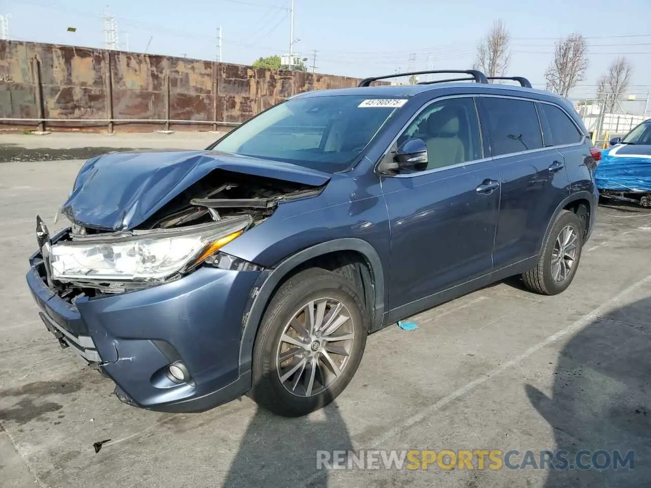 1 fotografías del automóvil dañado 5TDKZRFH3KS289794 TOYOTA HIGHLANDER 2019