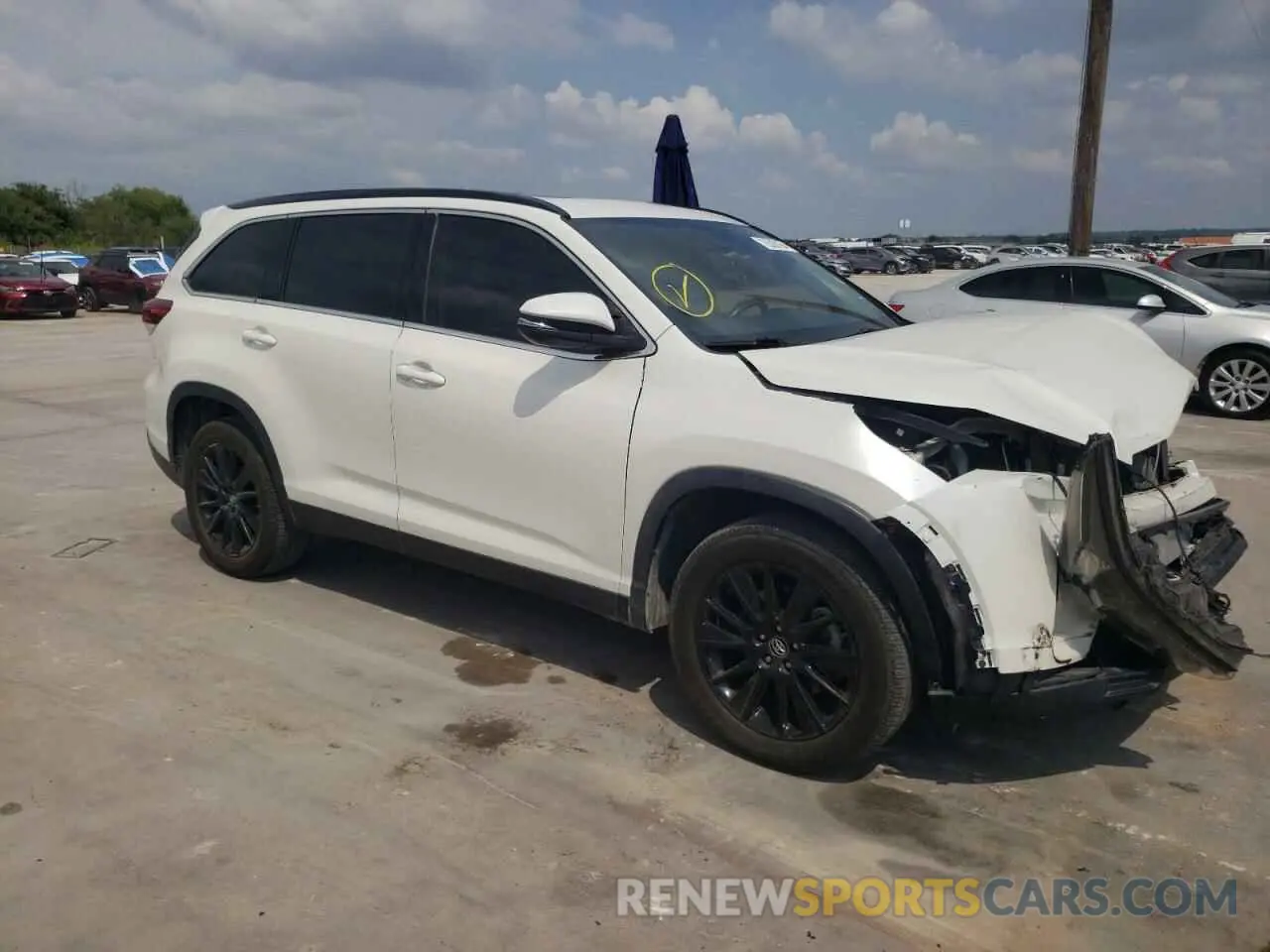 4 fotografías del automóvil dañado 5TDKZRFH3KS570607 TOYOTA HIGHLANDER 2019