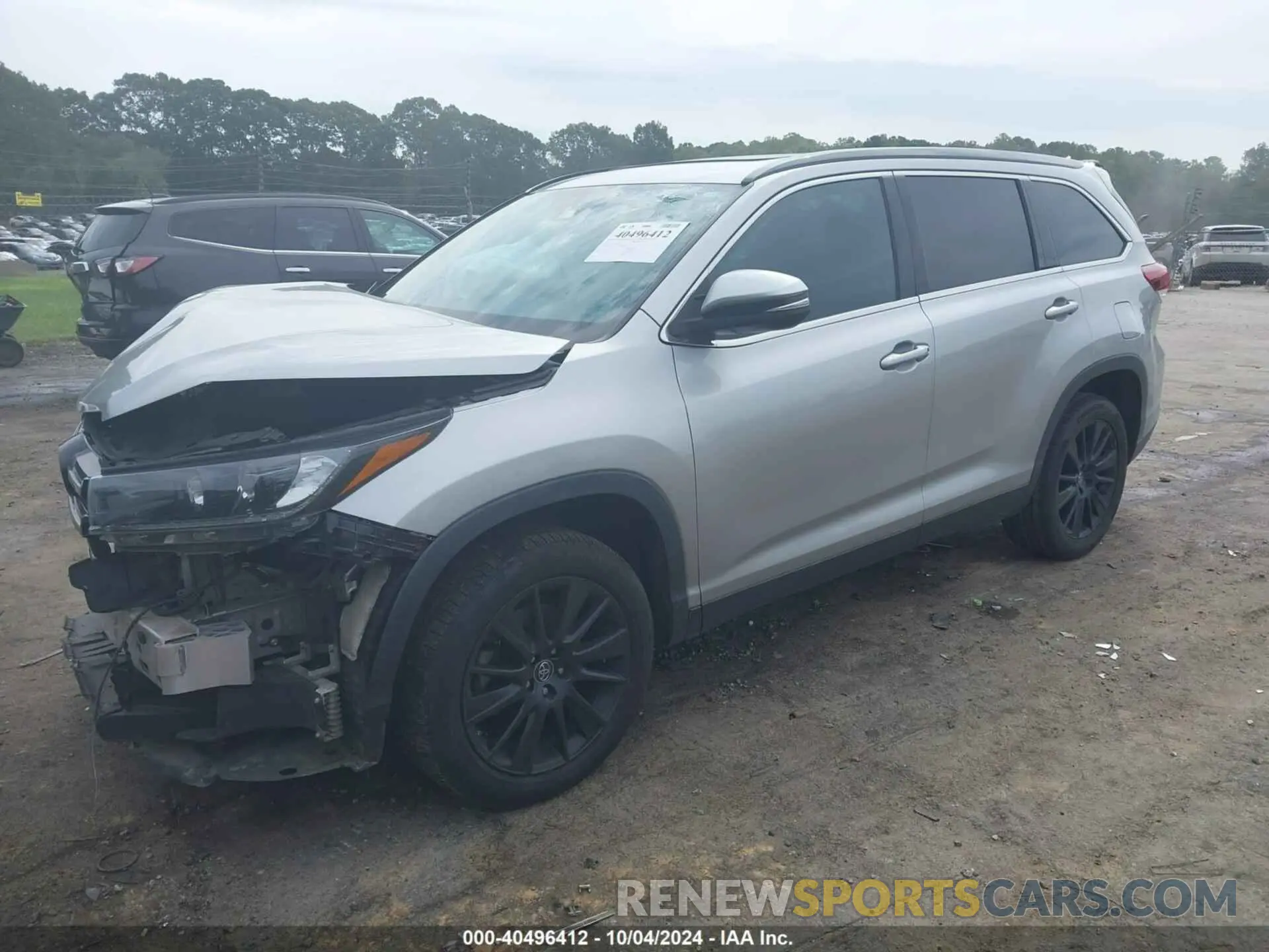 2 fotografías del automóvil dañado 5TDKZRFH6KS356646 TOYOTA HIGHLANDER 2019