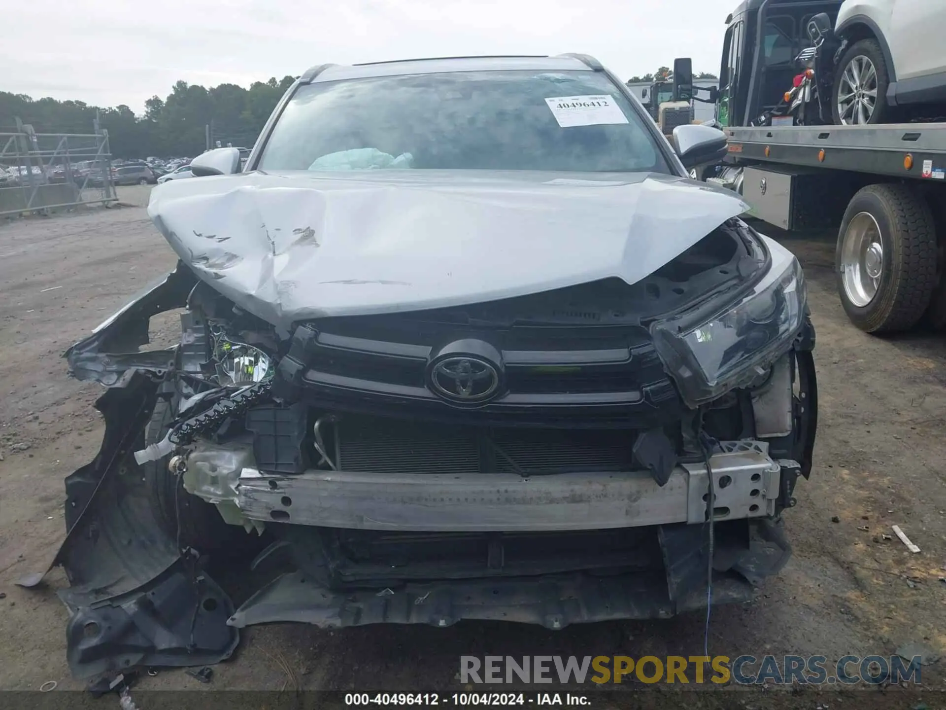 6 fotografías del automóvil dañado 5TDKZRFH6KS356646 TOYOTA HIGHLANDER 2019