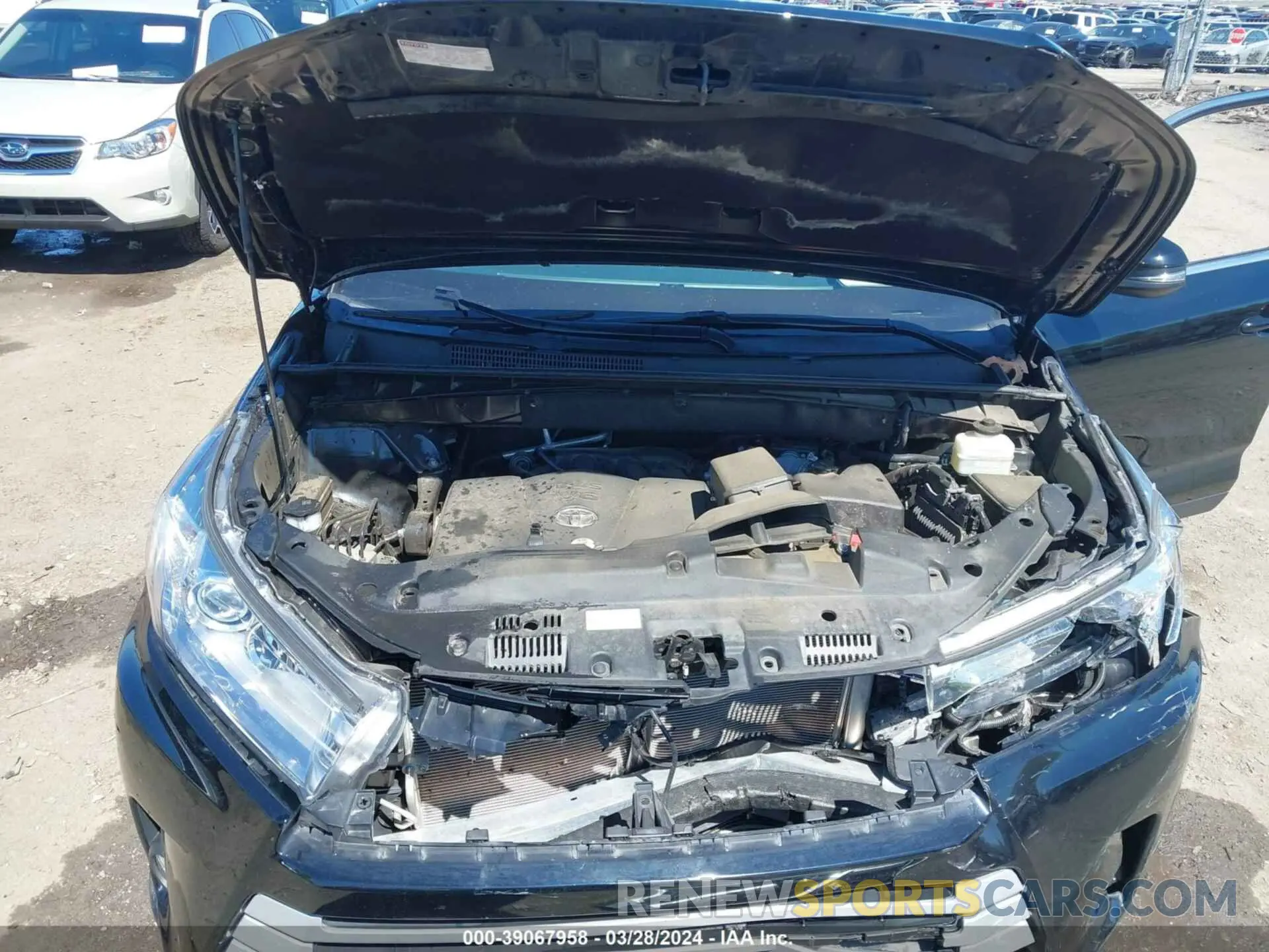 10 fotografías del automóvil dañado 5TDKZRFH7KS349382 TOYOTA HIGHLANDER 2019