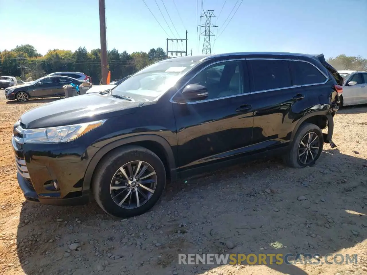 1 fotografías del automóvil dañado 5TDKZRFH7KS568830 TOYOTA HIGHLANDER 2019
