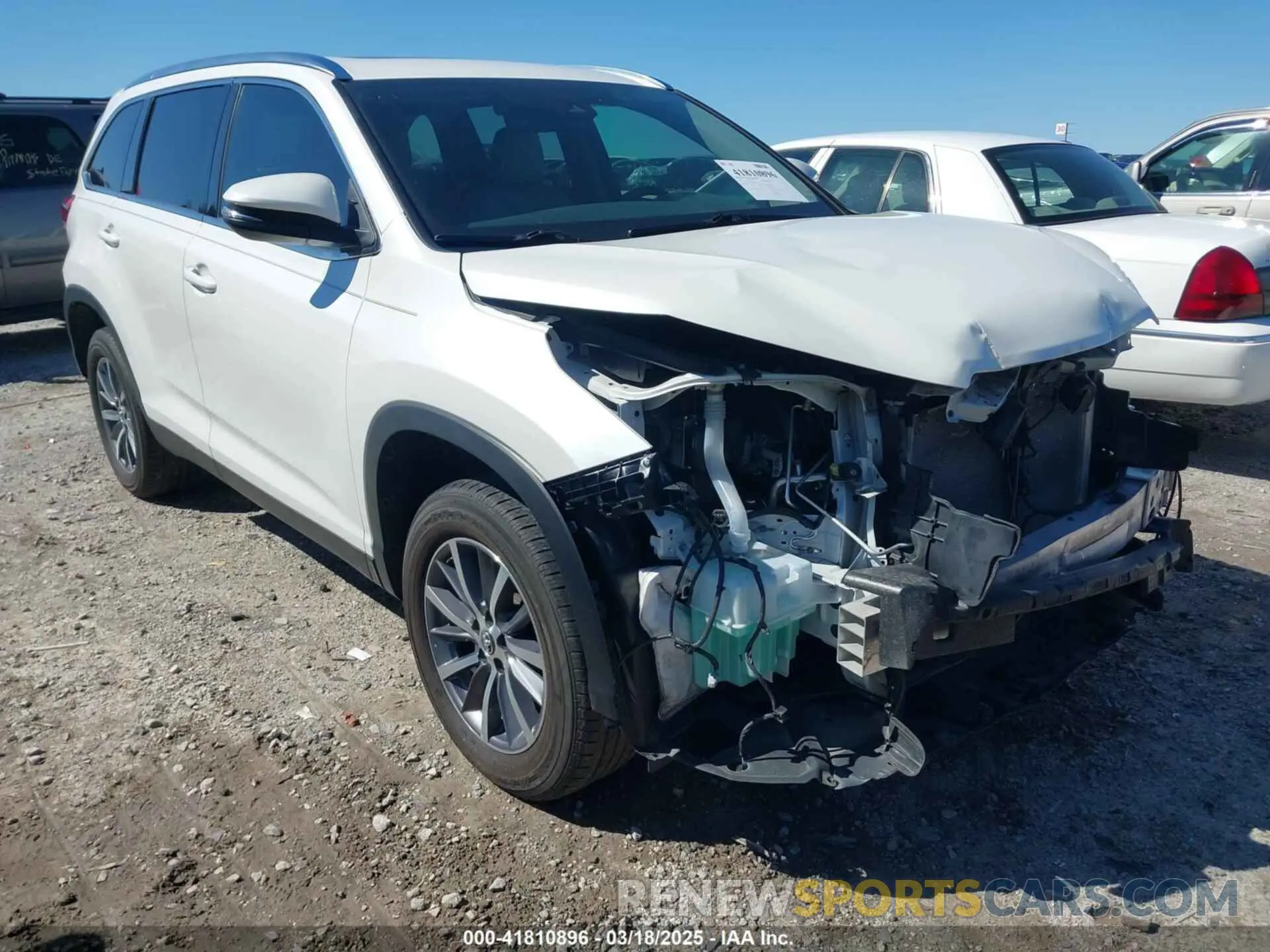 1 fotografías del automóvil dañado 5TDKZRFH8KS309666 TOYOTA HIGHLANDER 2019