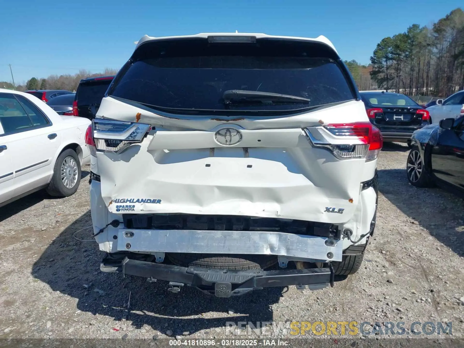 6 fotografías del automóvil dañado 5TDKZRFH8KS309666 TOYOTA HIGHLANDER 2019