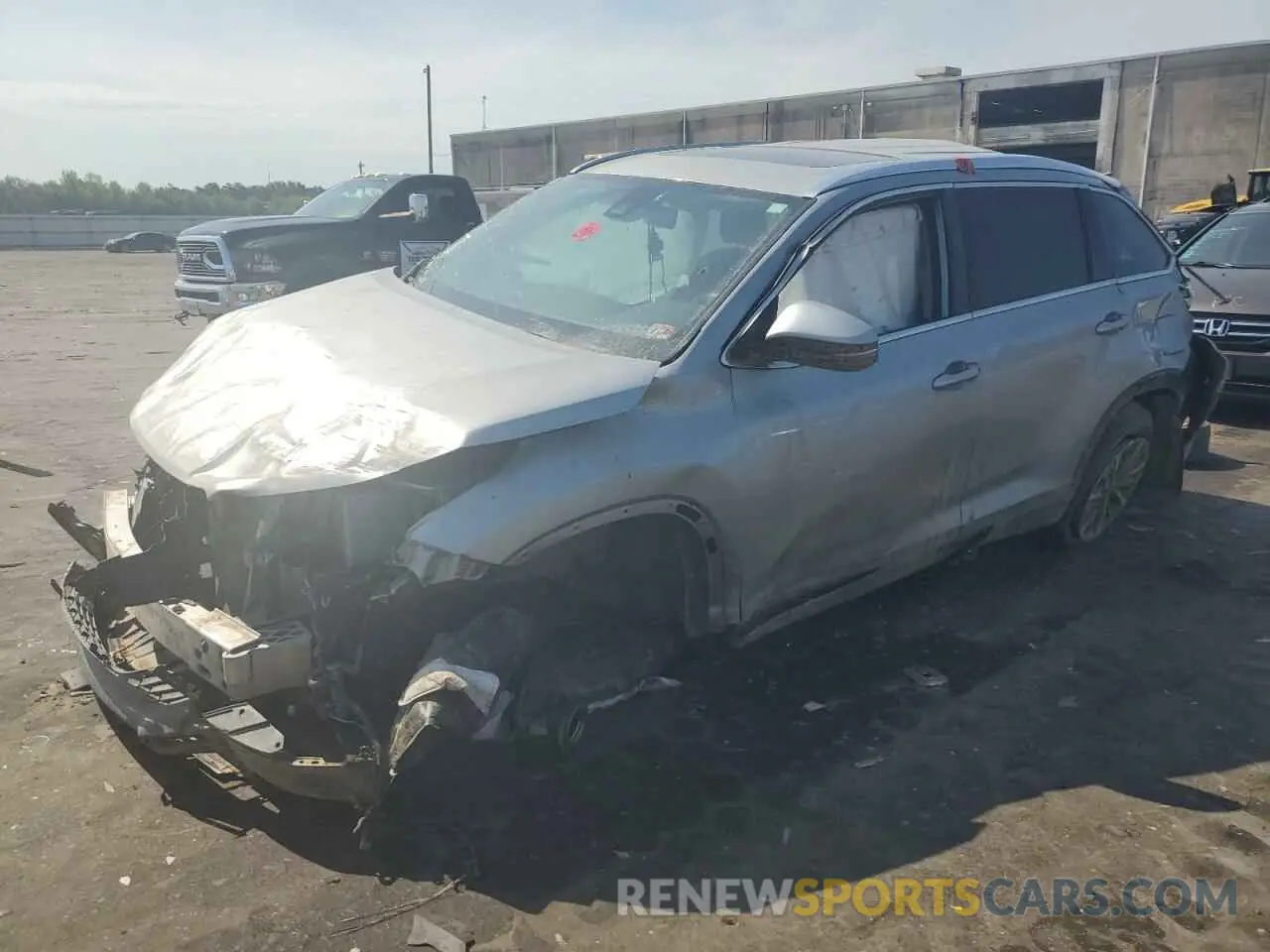 1 fotografías del automóvil dañado 5TDKZRFH8KS311868 TOYOTA HIGHLANDER 2019