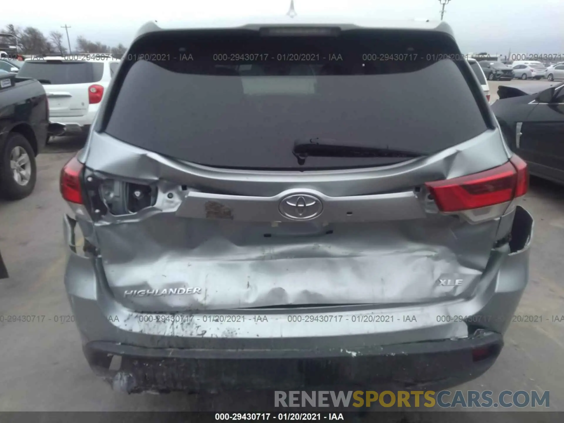 6 fotografías del automóvil dañado 5TDKZRFH8KS562390 TOYOTA HIGHLANDER 2019