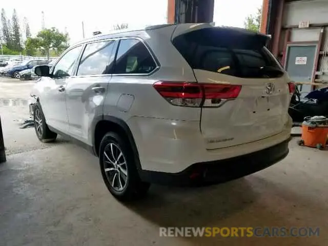 3 fotografías del automóvil dañado 5TDKZRFH9KS303164 TOYOTA HIGHLANDER 2019
