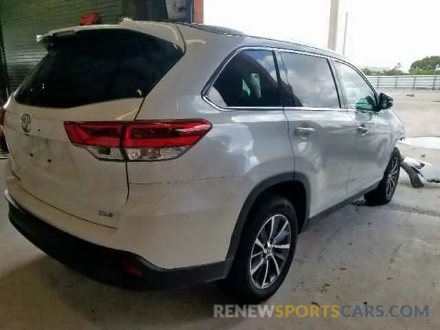 4 fotografías del automóvil dañado 5TDKZRFH9KS303164 TOYOTA HIGHLANDER 2019