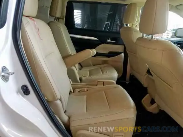 6 fotografías del automóvil dañado 5TDKZRFH9KS303164 TOYOTA HIGHLANDER 2019