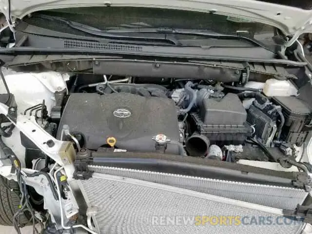 7 fotografías del automóvil dañado 5TDKZRFH9KS303164 TOYOTA HIGHLANDER 2019