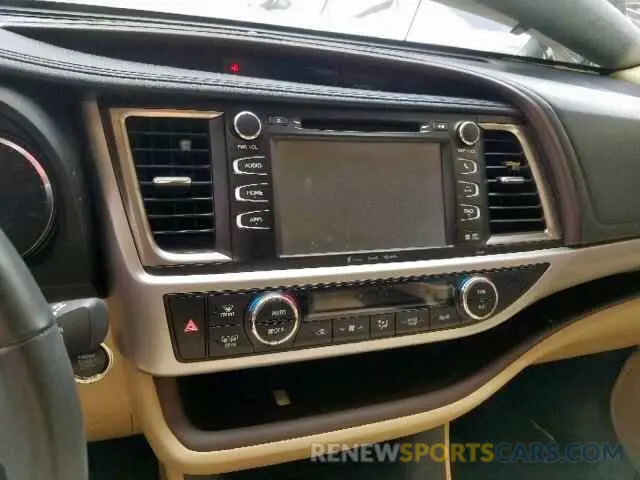 9 fotografías del automóvil dañado 5TDKZRFH9KS303164 TOYOTA HIGHLANDER 2019