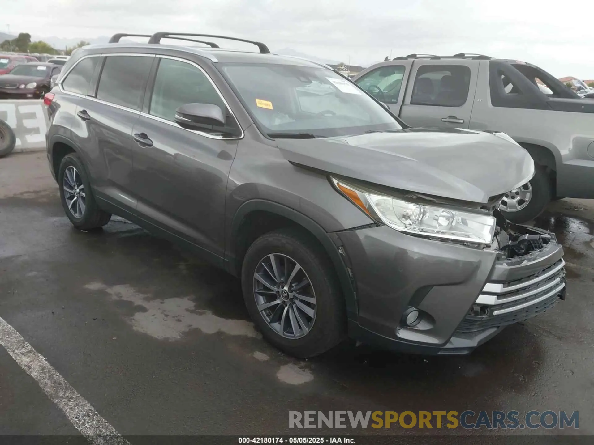 1 fotografías del automóvil dañado 5TDKZRFHXKS567882 TOYOTA HIGHLANDER 2019