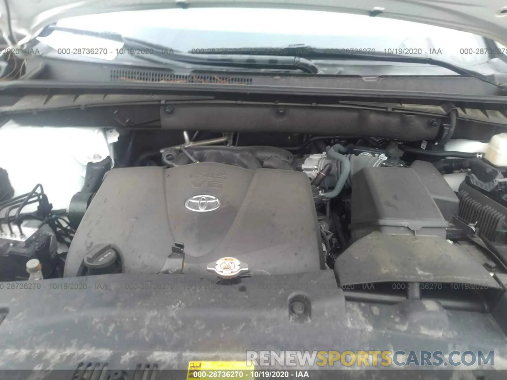 10 fotografías del automóvil dañado 5TDYZRFH0KS298933 TOYOTA HIGHLANDER 2019