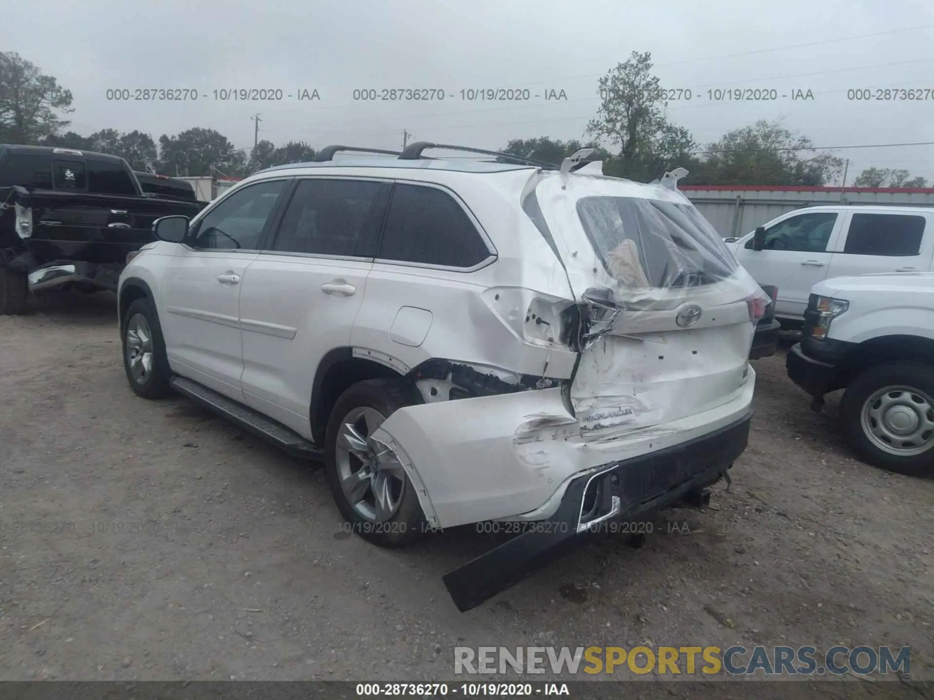 3 fotografías del automóvil dañado 5TDYZRFH0KS298933 TOYOTA HIGHLANDER 2019