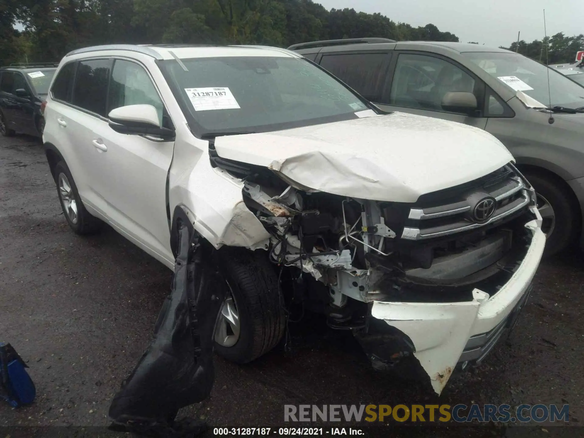 1 fotografías del automóvil dañado 5TDYZRFH0KS331820 TOYOTA HIGHLANDER 2019