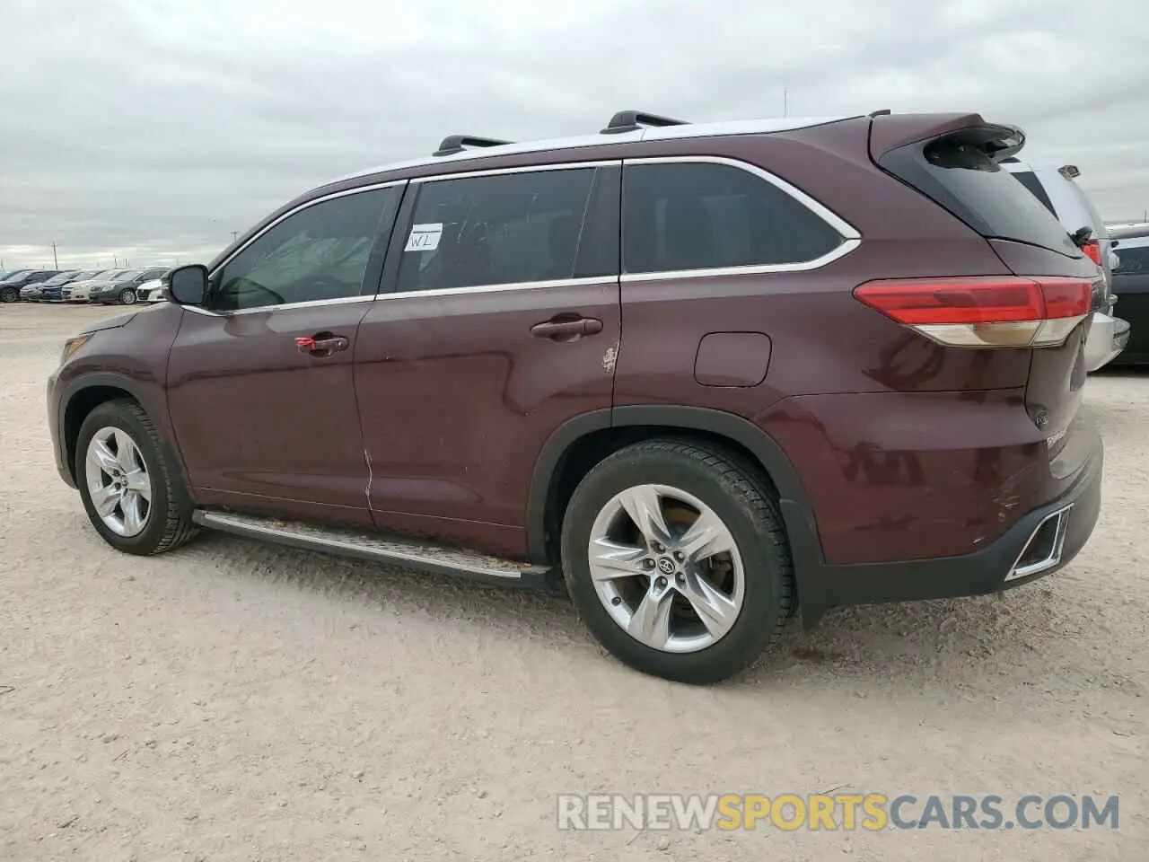 2 fotografías del automóvil dañado 5TDYZRFH0KS339304 TOYOTA HIGHLANDER 2019