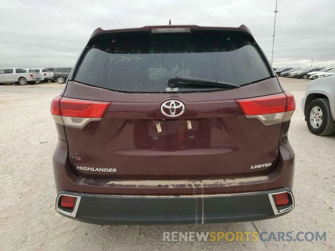 6 fotografías del automóvil dañado 5TDYZRFH0KS339304 TOYOTA HIGHLANDER 2019