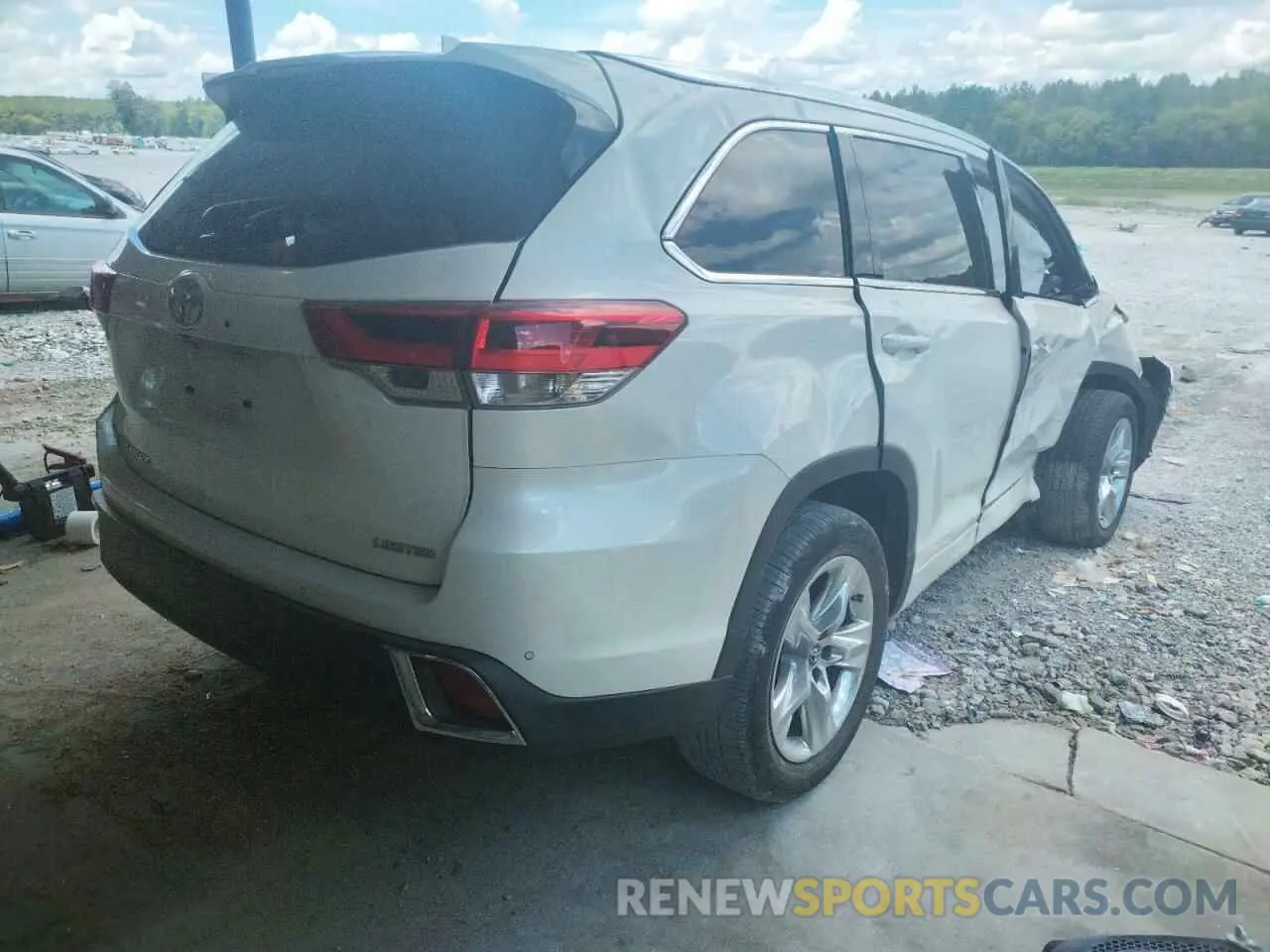 4 fotografías del automóvil dañado 5TDYZRFH1KS349212 TOYOTA HIGHLANDER 2019