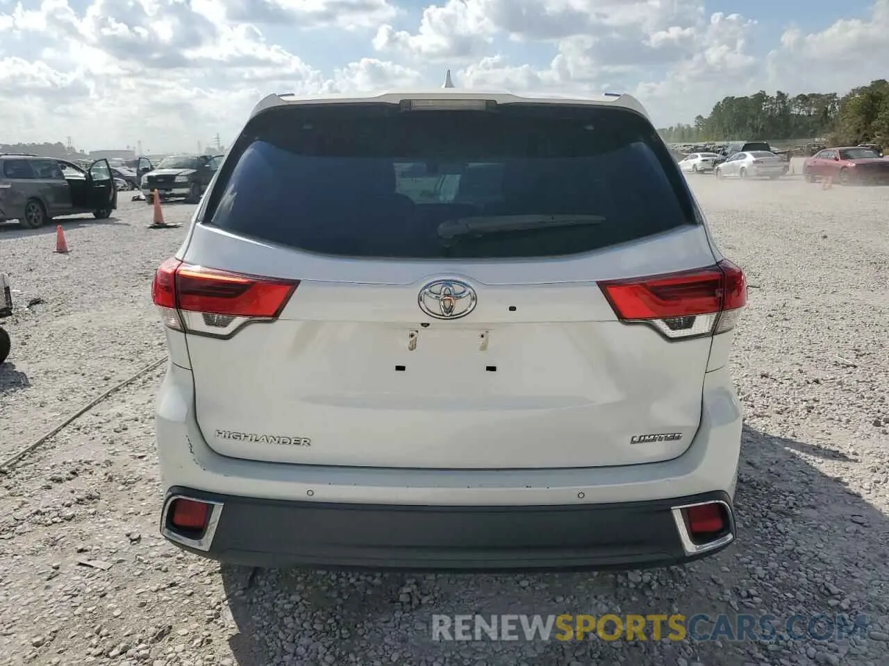 6 fotografías del automóvil dañado 5TDYZRFH2KS298318 TOYOTA HIGHLANDER 2019