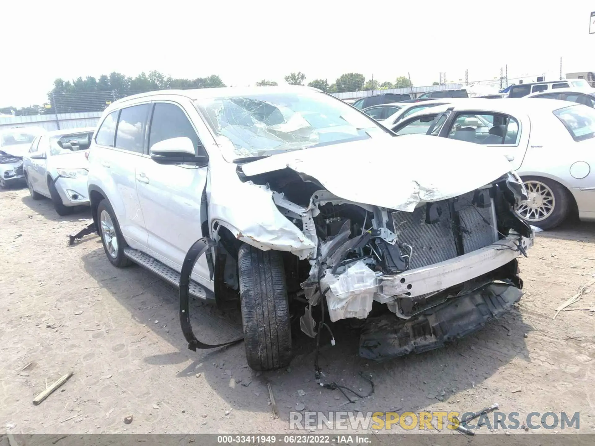 1 fotografías del automóvil dañado 5TDYZRFH2KS345654 TOYOTA HIGHLANDER 2019