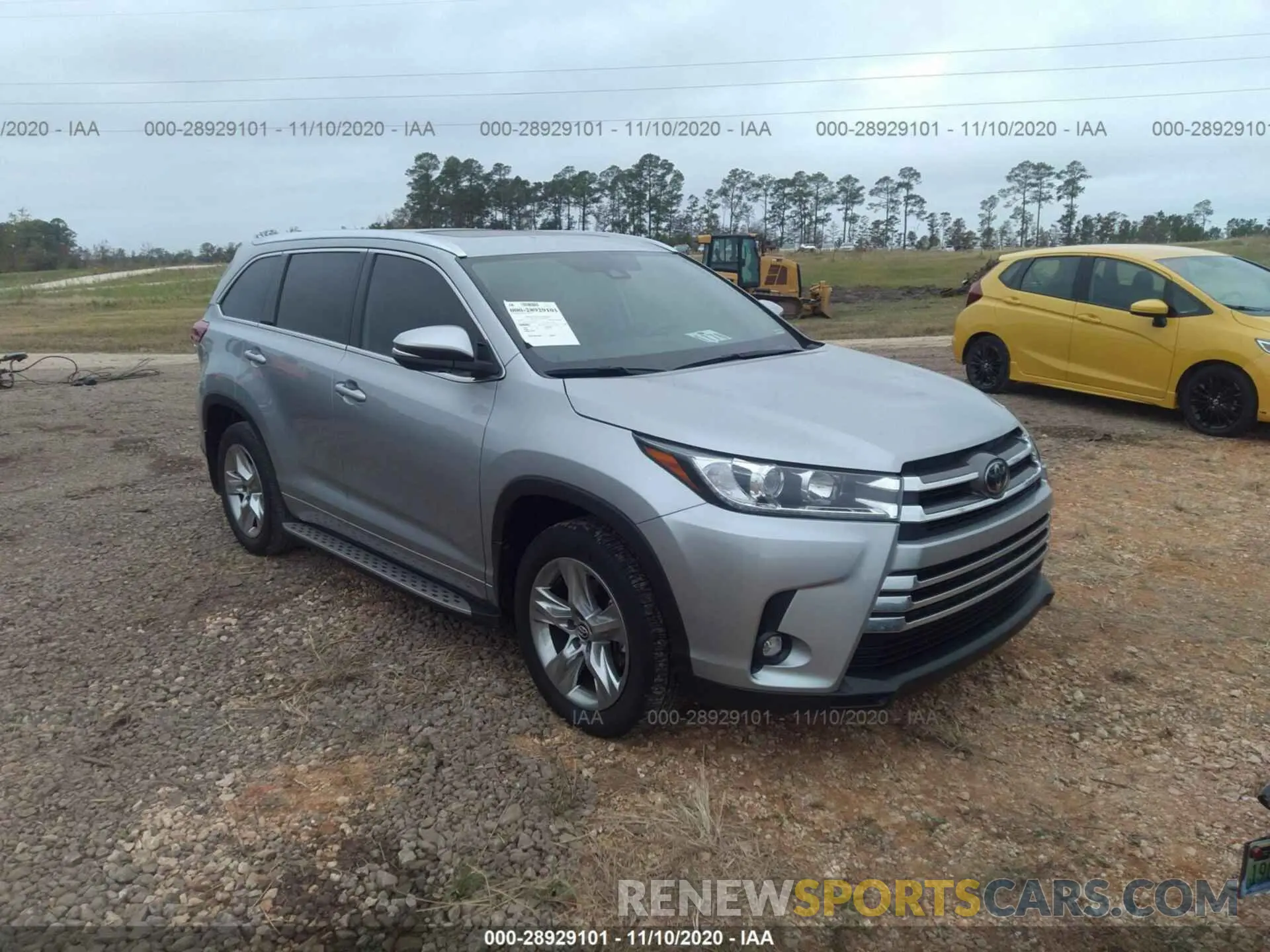 1 fotografías del automóvil dañado 5TDYZRFH3KS292284 TOYOTA HIGHLANDER 2019