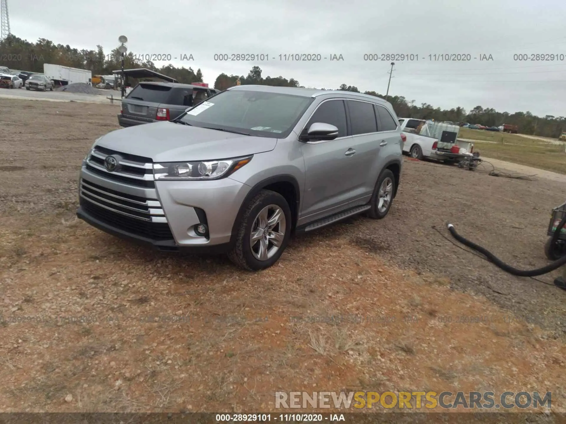 2 fotografías del automóvil dañado 5TDYZRFH3KS292284 TOYOTA HIGHLANDER 2019