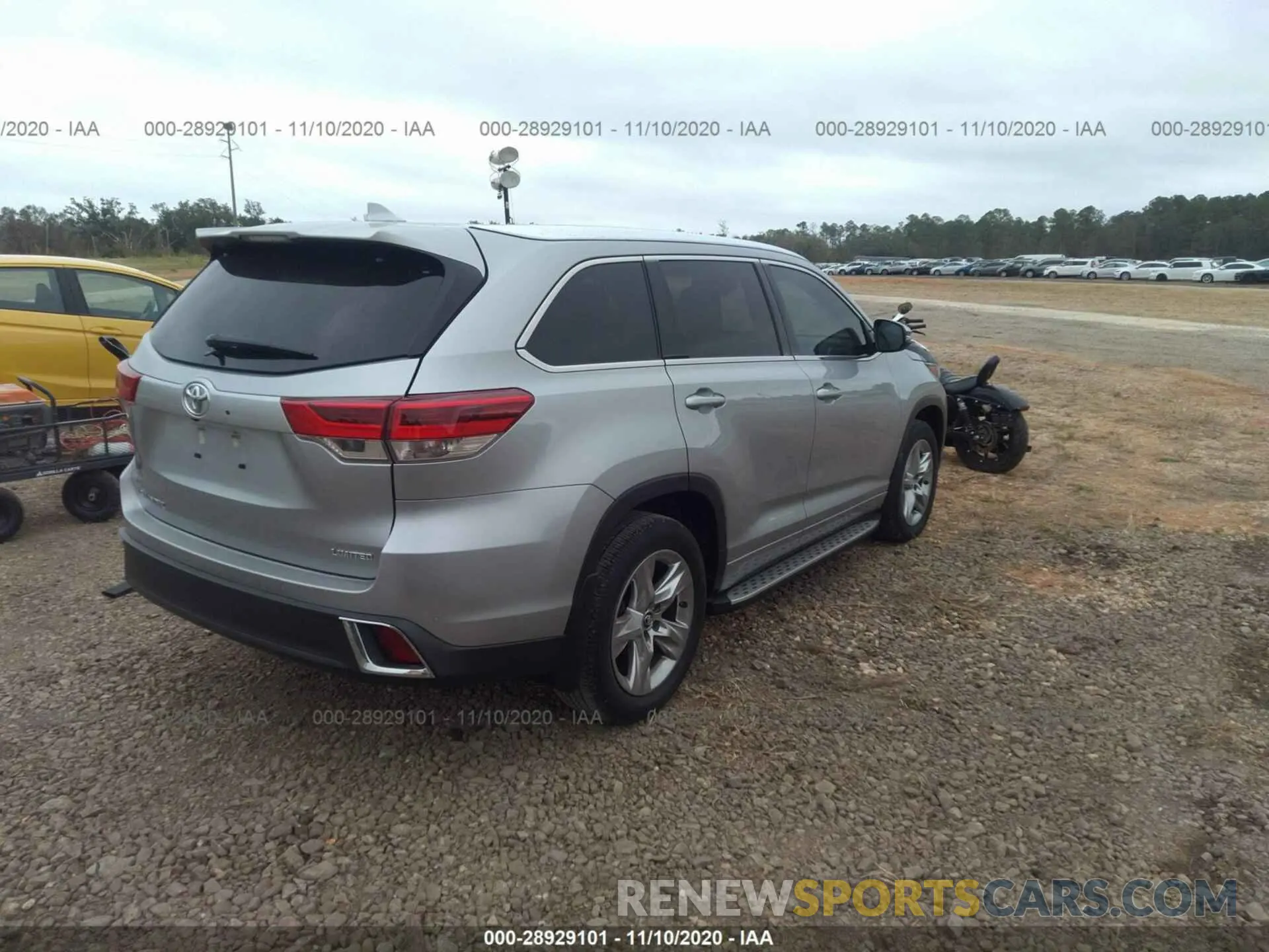 4 fotografías del automóvil dañado 5TDYZRFH3KS292284 TOYOTA HIGHLANDER 2019