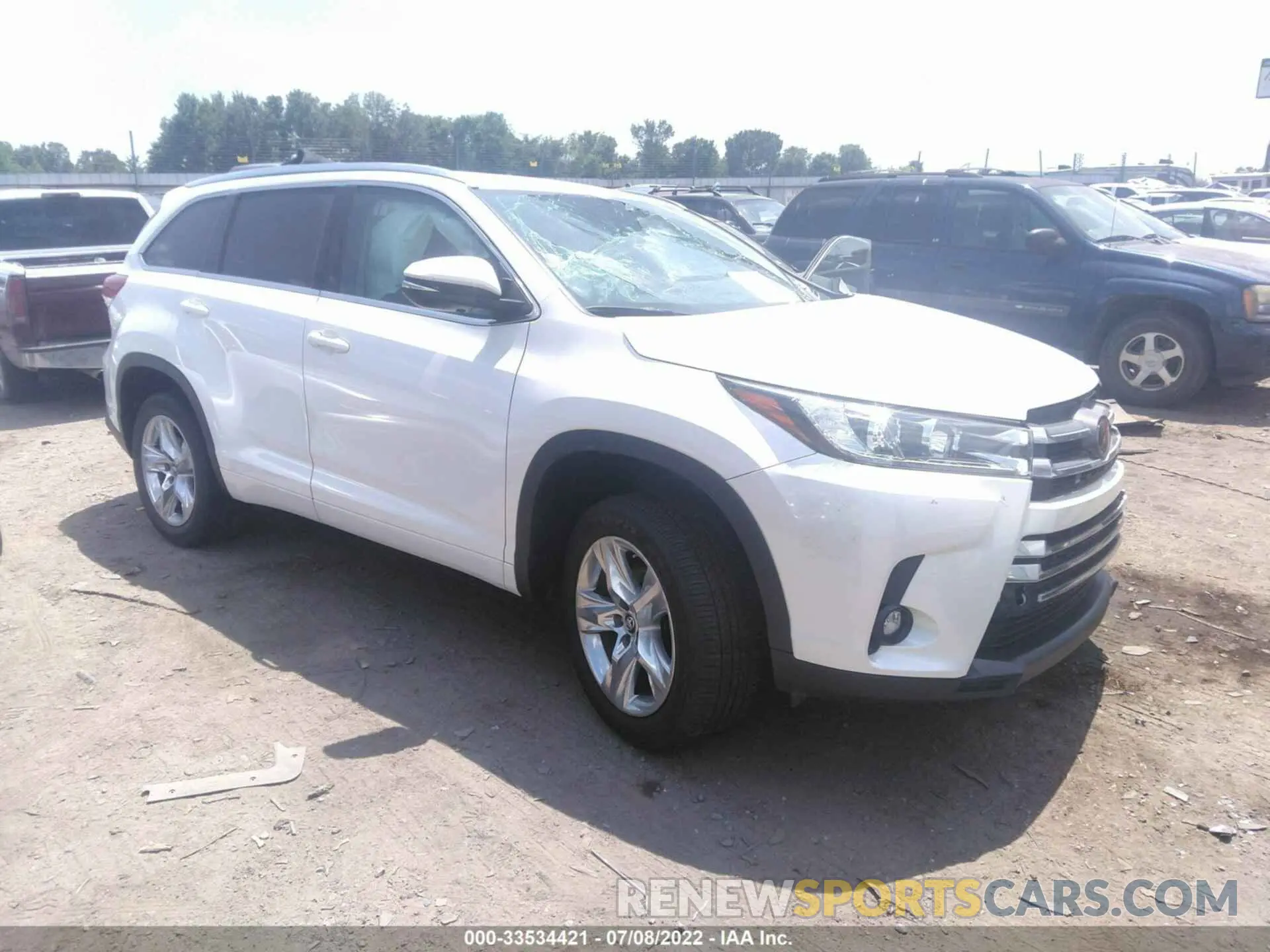 1 fotografías del automóvil dañado 5TDYZRFH3KS303817 TOYOTA HIGHLANDER 2019