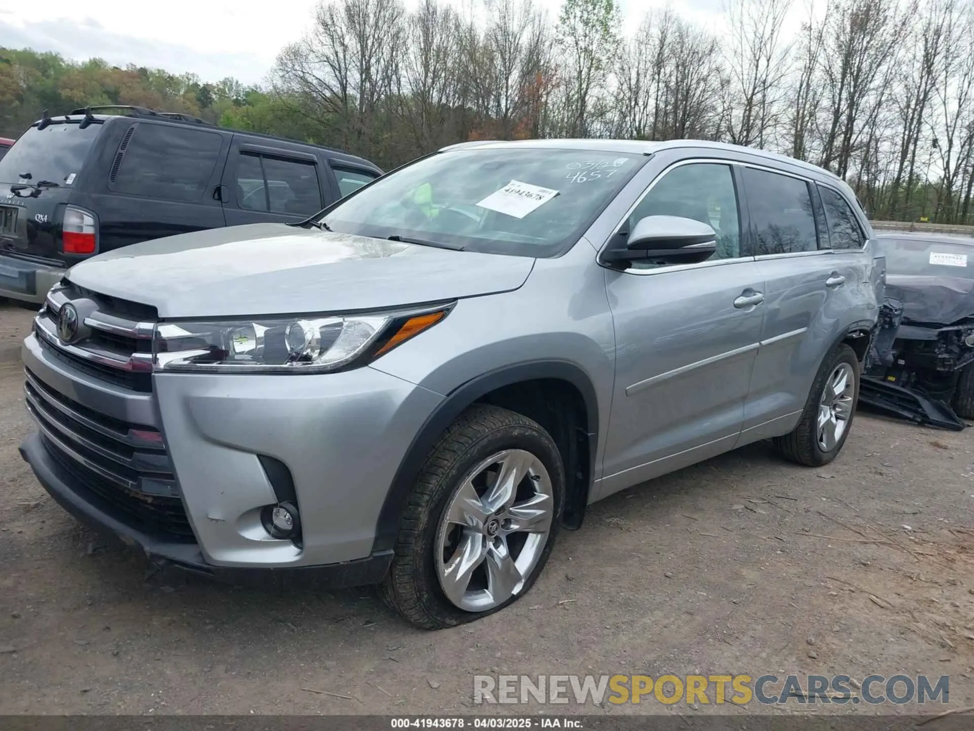 2 fotografías del automóvil dañado 5TDYZRFH4KS294657 TOYOTA HIGHLANDER 2019