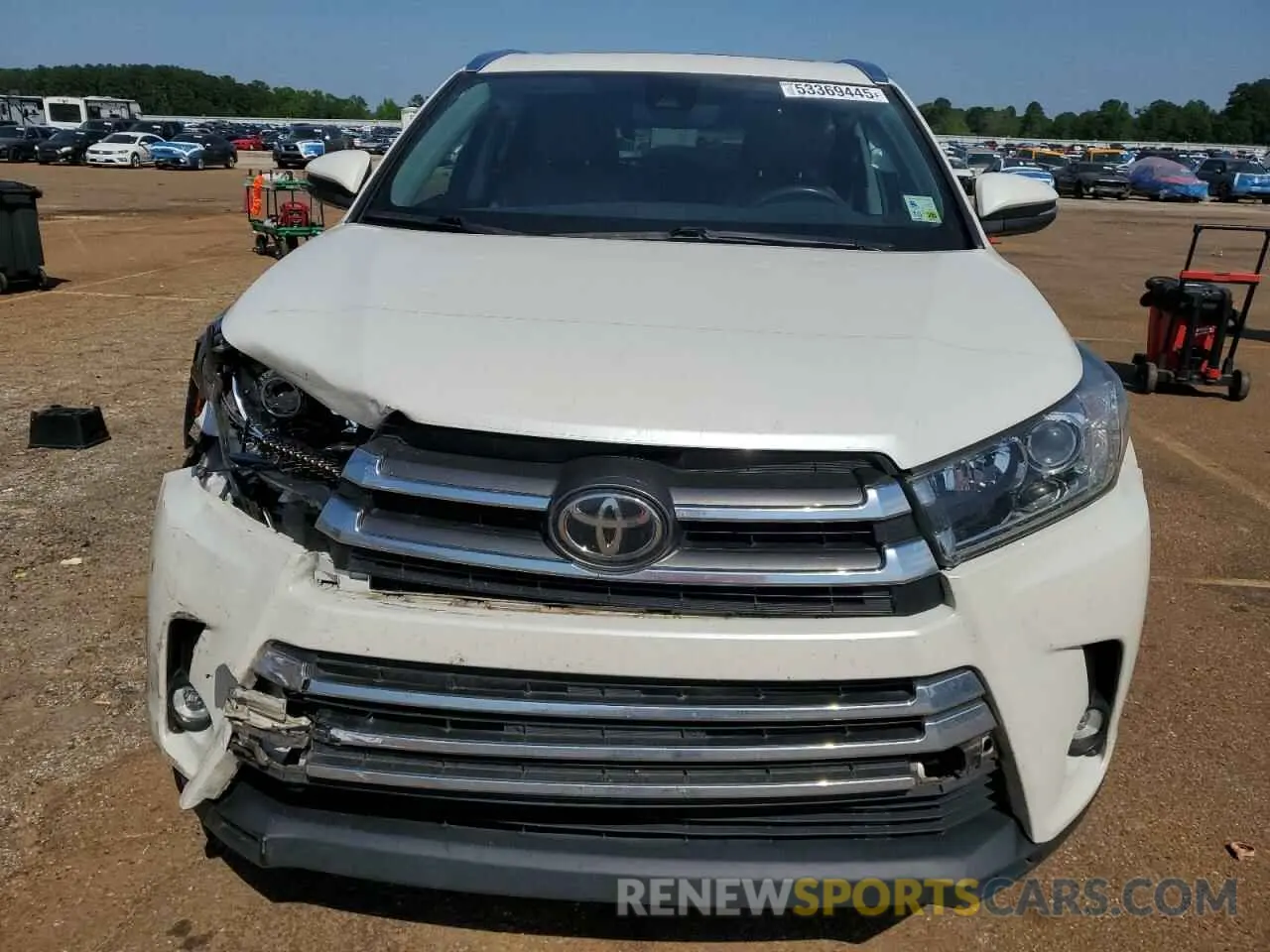 5 fotografías del automóvil dañado 5TDYZRFH5KS332655 TOYOTA HIGHLANDER 2019