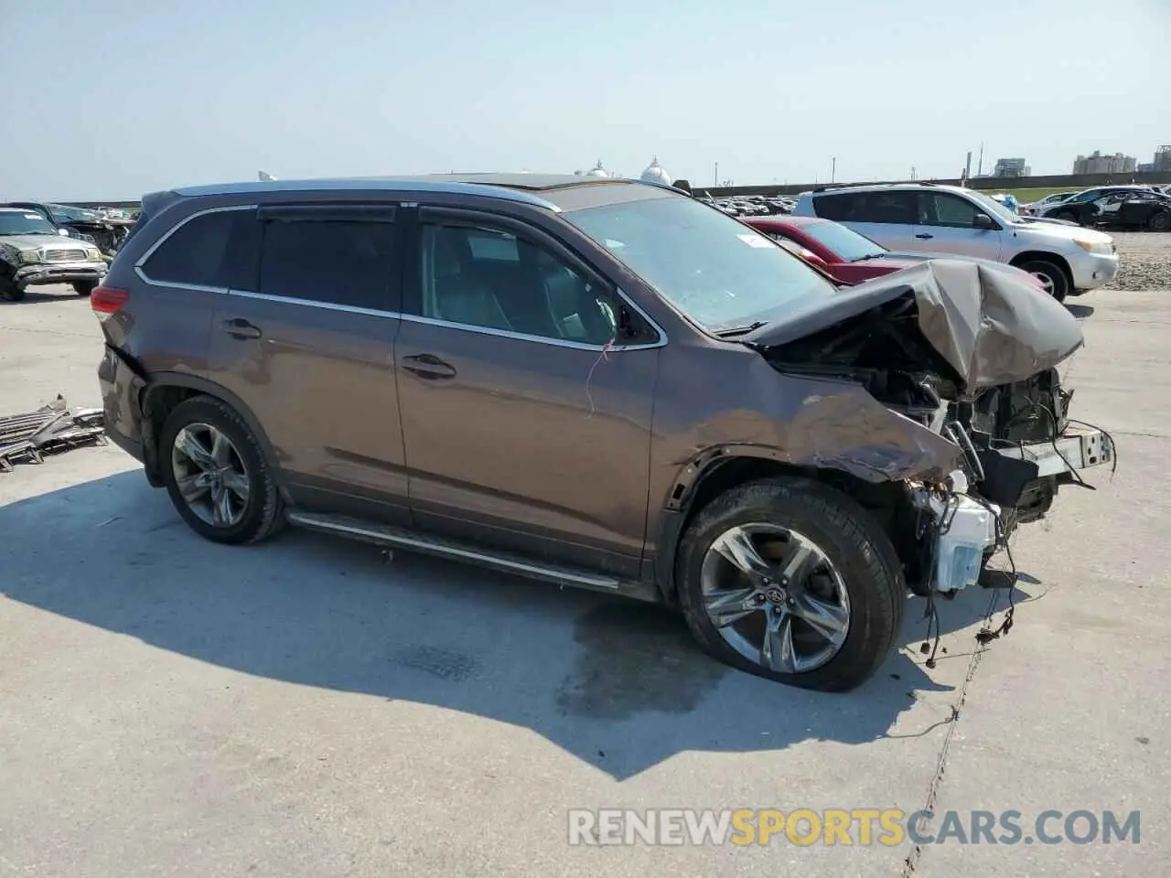 4 fotografías del automóvil dañado 5TDYZRFH7KS327358 TOYOTA HIGHLANDER 2019