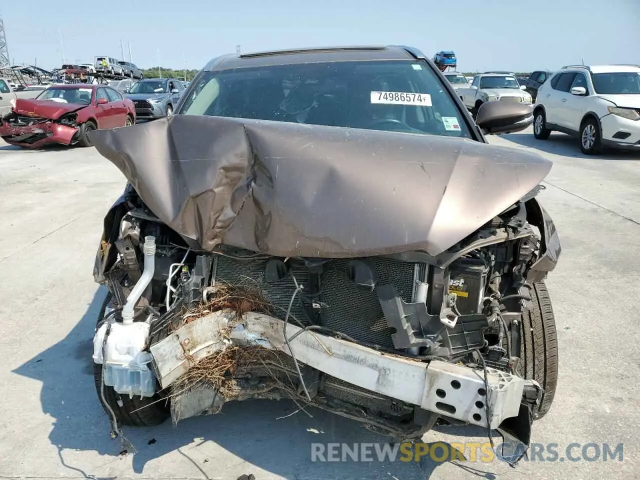 5 fotografías del automóvil dañado 5TDYZRFH7KS327358 TOYOTA HIGHLANDER 2019