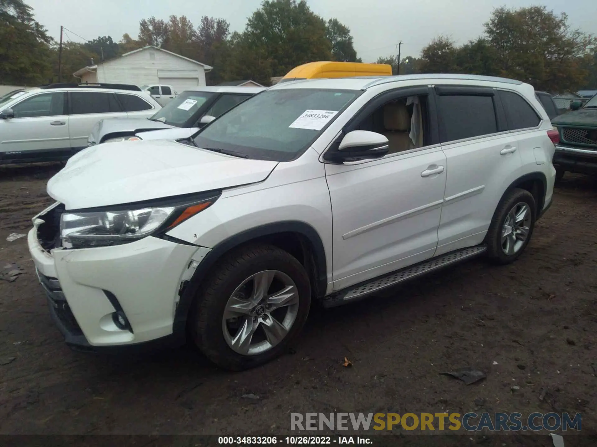 2 fotografías del automóvil dañado 5TDYZRFH8KS339633 TOYOTA HIGHLANDER 2019