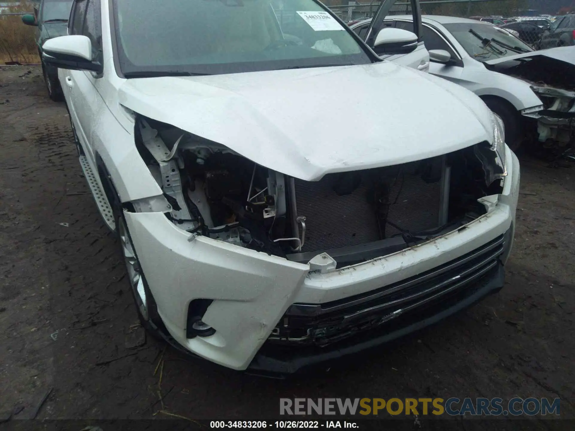 6 fotografías del automóvil dañado 5TDYZRFH8KS339633 TOYOTA HIGHLANDER 2019