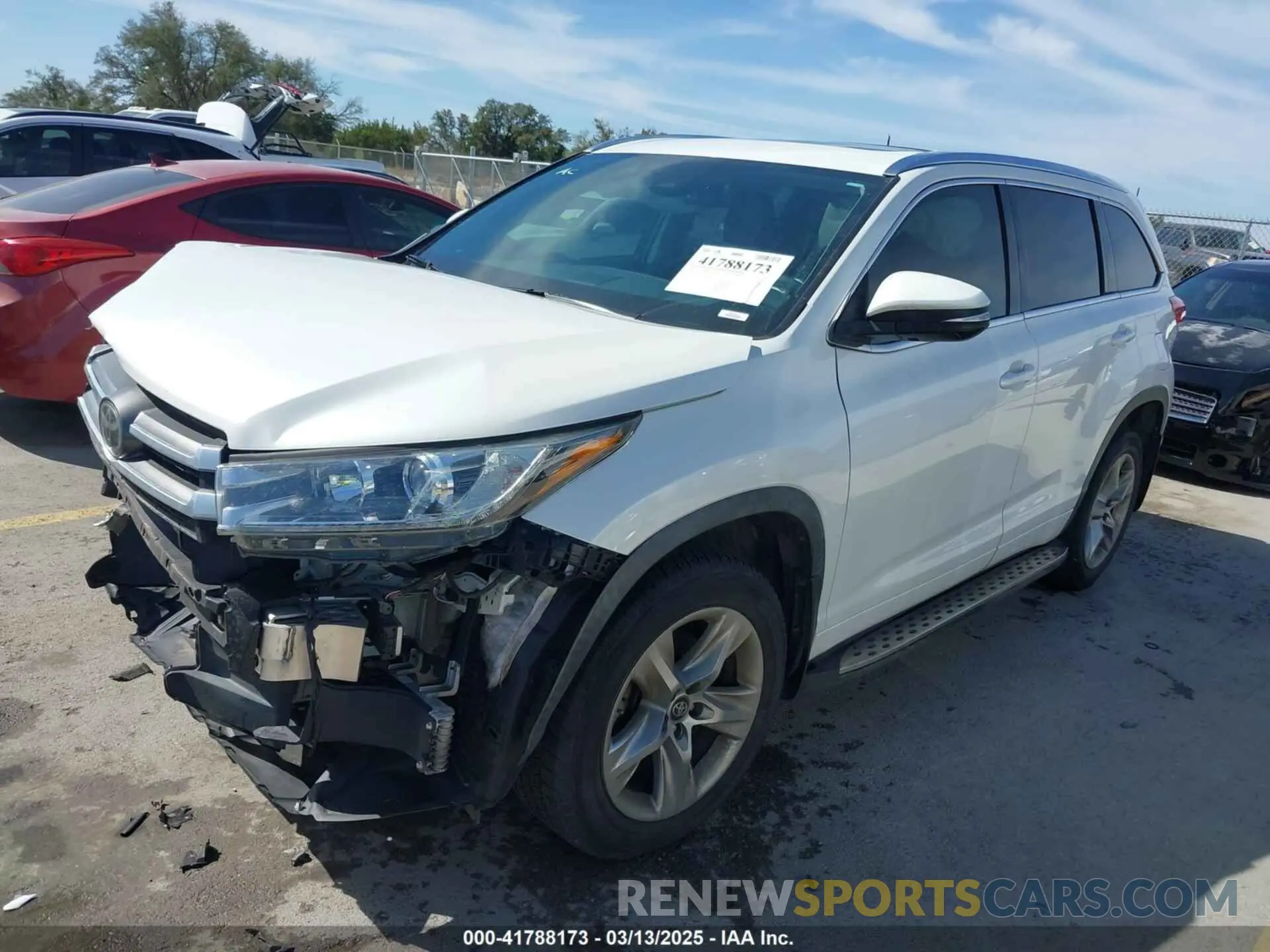 2 fotografías del automóvil dañado 5TDYZRFHXKS339553 TOYOTA HIGHLANDER 2019