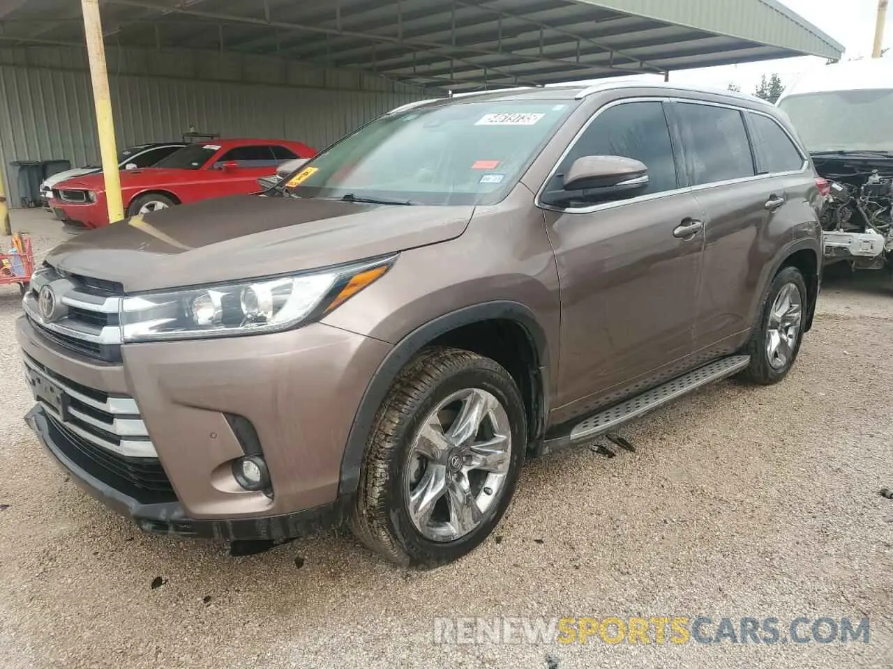 1 fotografías del automóvil dañado 5TDYZRFHXKS351525 TOYOTA HIGHLANDER 2019